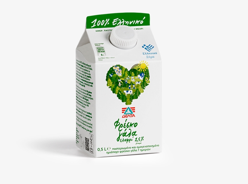 Φρέσκο Γάλα Δελτα Ελαφρύ 500ml - Sultana, transparent png download