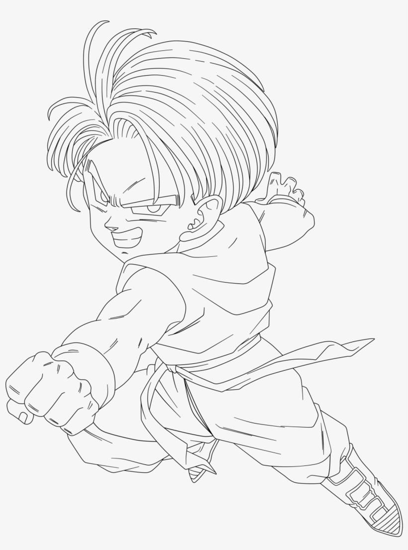 How To Draw Super Saiyan Kid Trunks