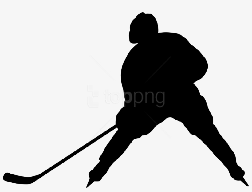 Free Png Hockey Silhouette Png Images Transparent - Hockey Player Silhouette Png, transparent png download