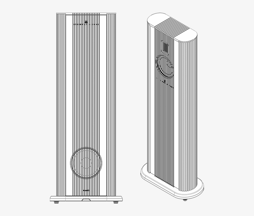 Technical Drawing Of Model O Speakers - Loudspeaker, transparent png download