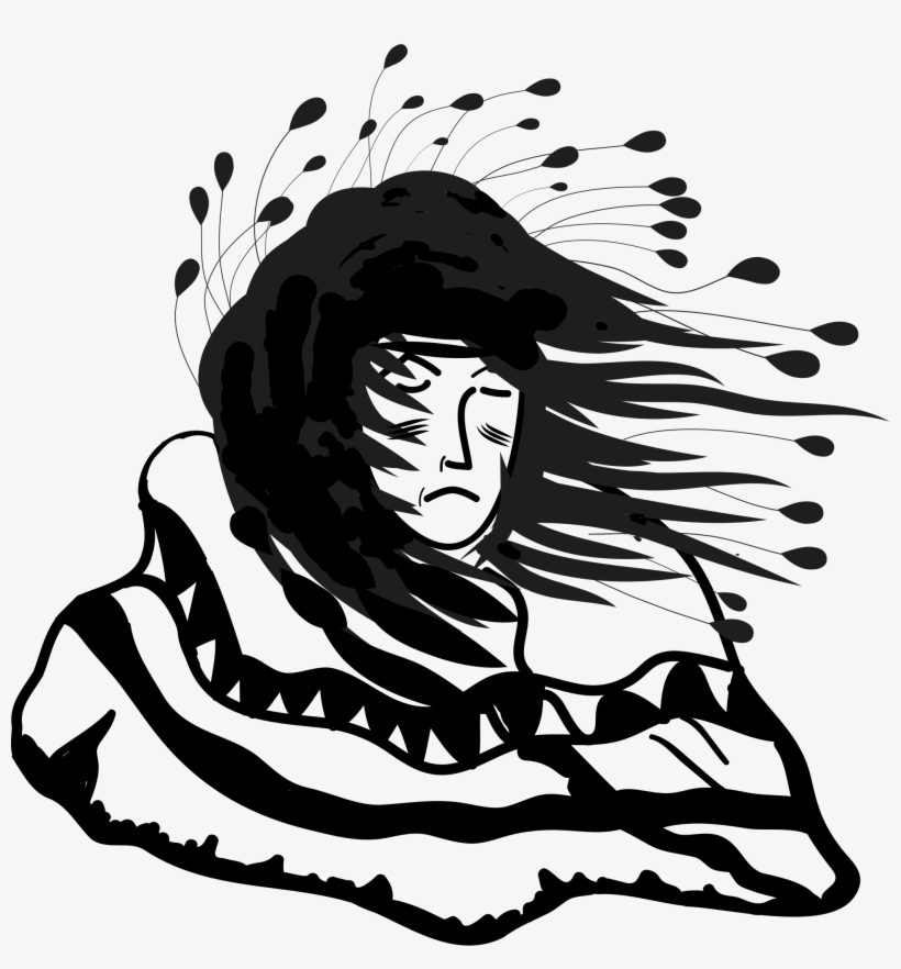 Plains Indians Woman In Shaw Vector Clipart Image - Drawing, transparent png download