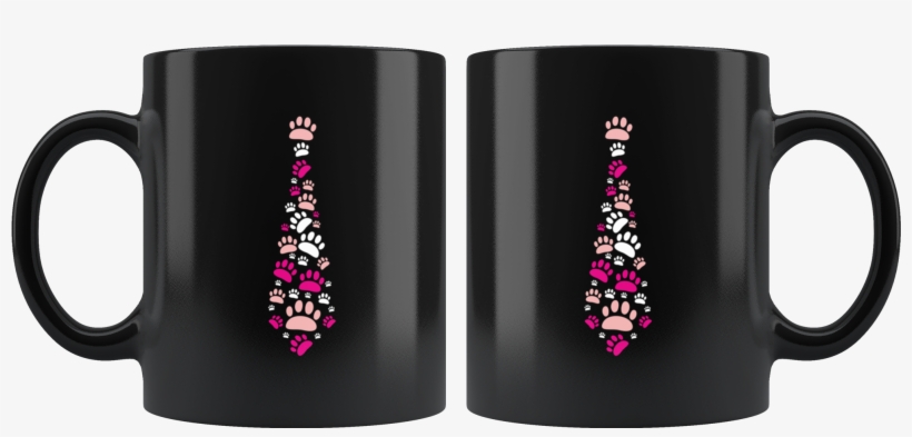 Dog Paw Print Tie Coffee Mug - Mug, transparent png download