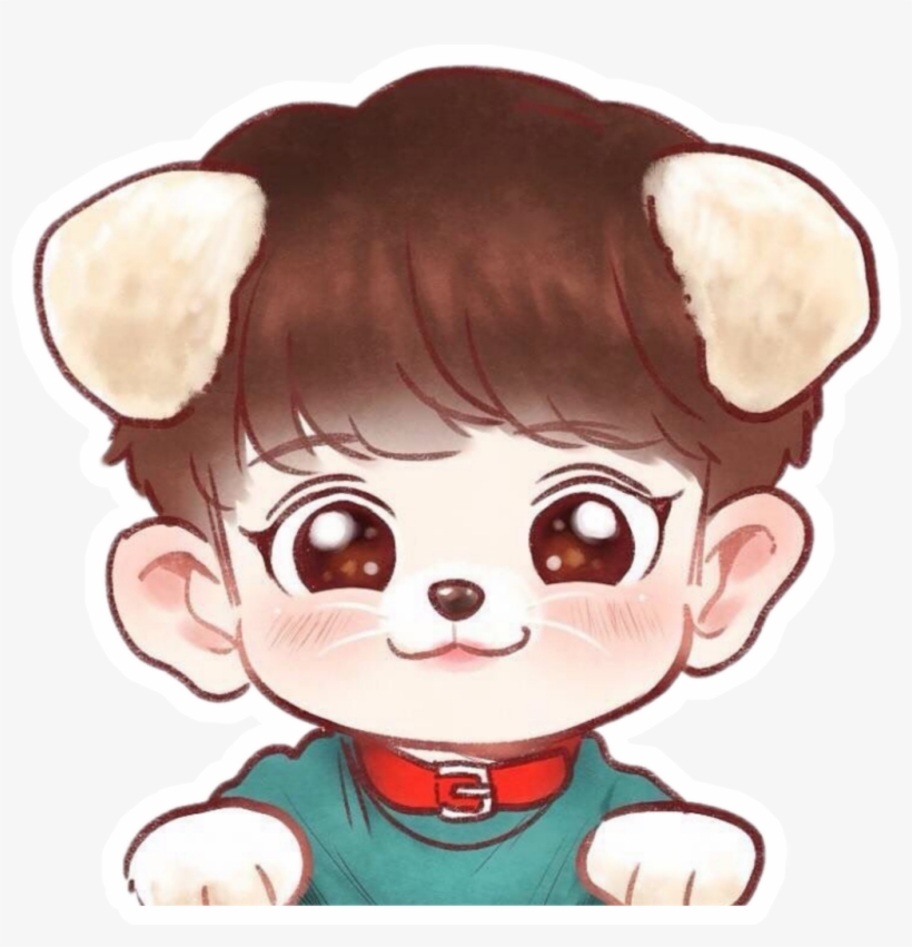 How To Draw Cute Kawaii / Chibi Puppy Dogs With Easy - Kpop Fanart Chibi, transparent png download