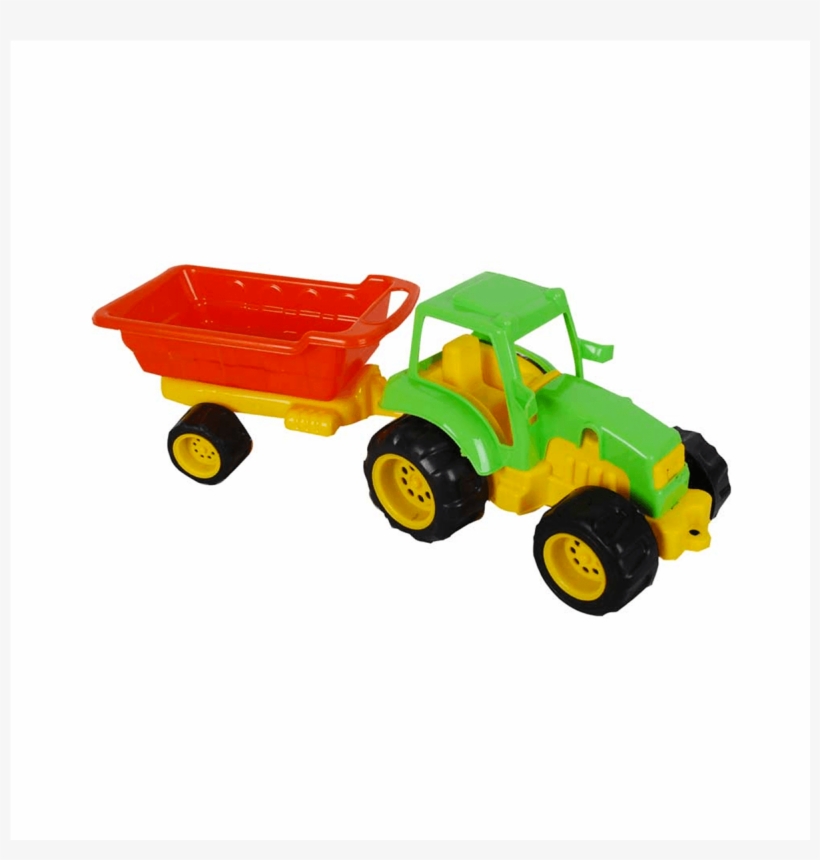 Image Urt Red Tractor Trailer Workers Power Mgs 08 - Oyuncak Traktör, transparent png download