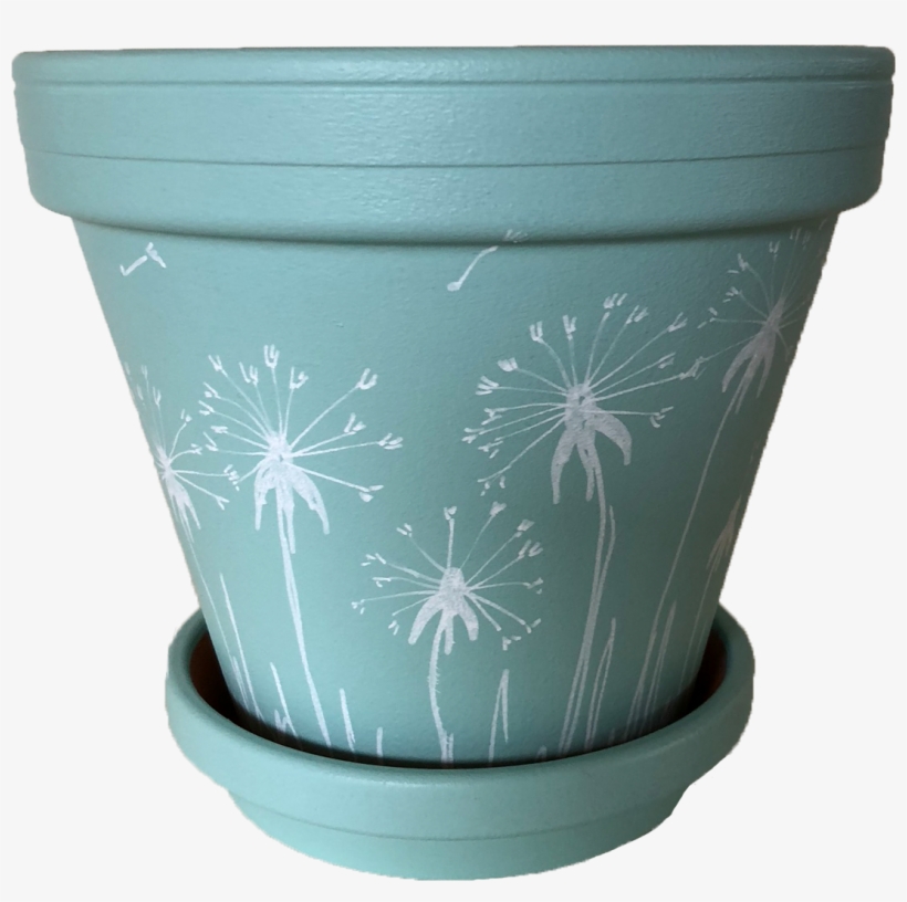 Dandelion Pot In Sea, Part Of The Whimsical Collection - Flowerpot, transparent png download