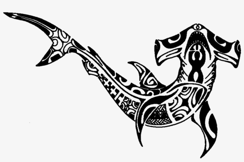 Sharks Are Thought To Bring Protection To The Wearer - Tubarão Martelo Maori Tattoo, transparent png download