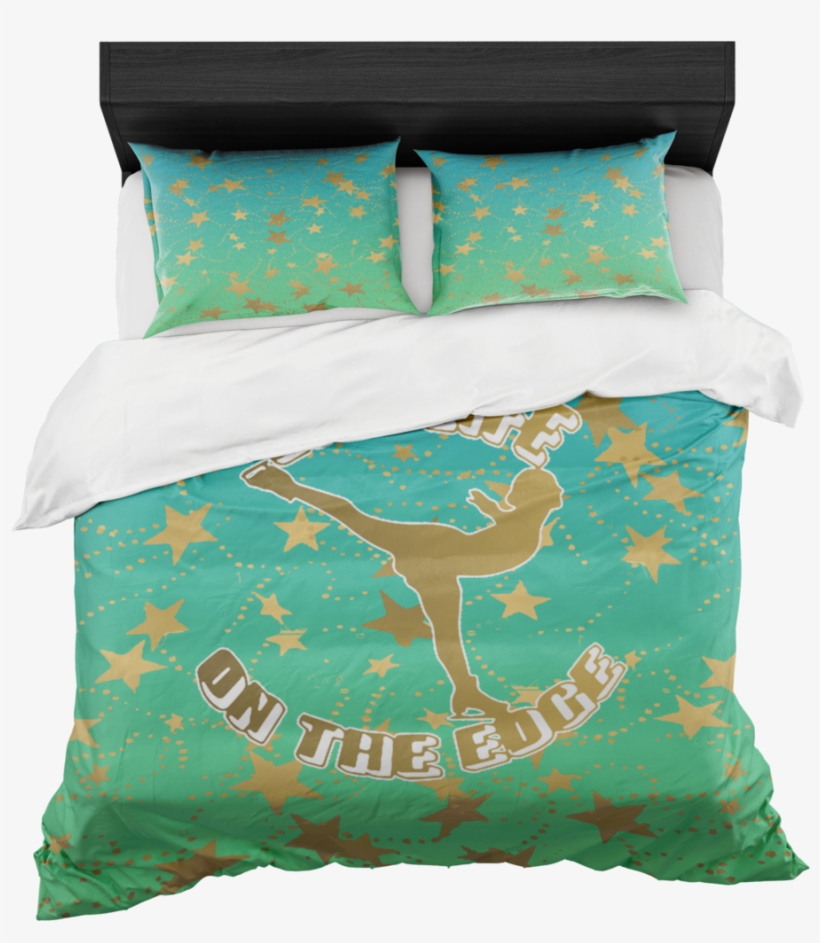 Figure Skating Live Life On The Edge-lime To Blue Gradient - Duvet Cover, transparent png download