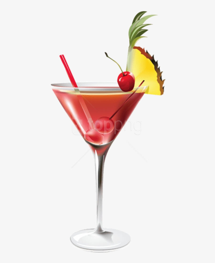 Free Png Download Cocktail With Pineapplepicture Png - Cocktail Bar Clip Art, transparent png download