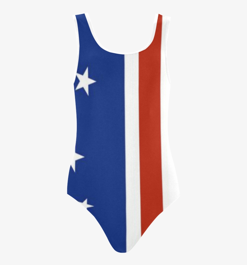 Red White And Blue Stripes And Stars 6 Vest One Piece - Active Tank, transparent png download