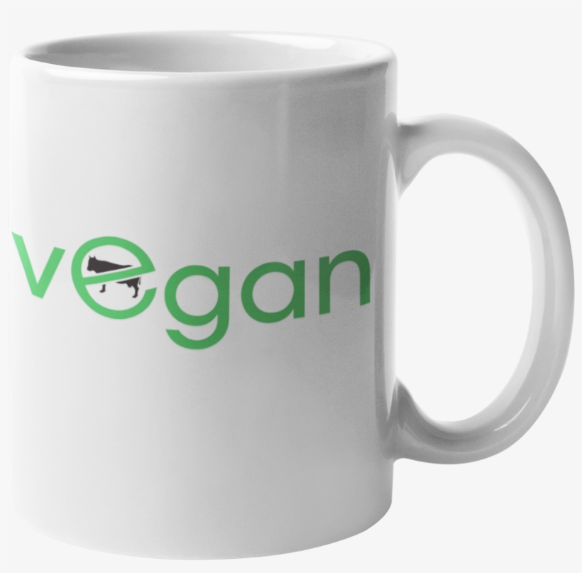 White Mug Vegan - Coffee Cup, transparent png download