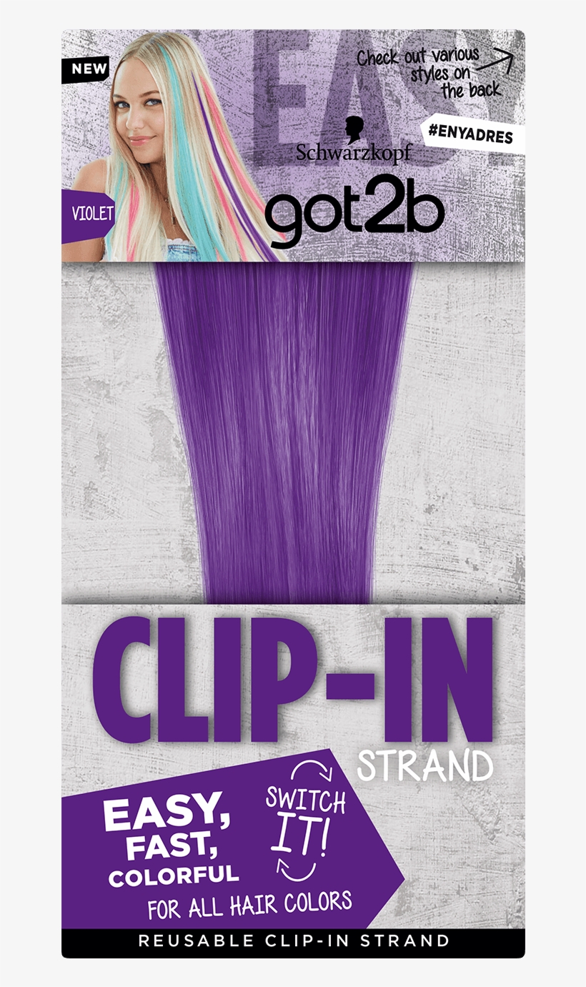 Got2b Color Com Clip In Violet - Blond, transparent png download