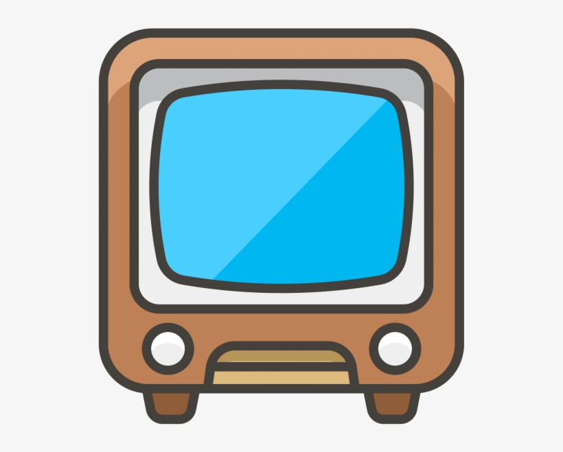 Old Television Emoji Icon - Television Set, transparent png download