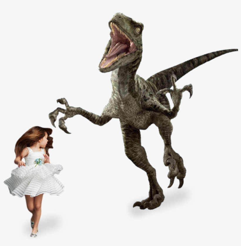 #ftestickers #girl #running #dinosaur #persecution - Dinosaur, transparent png download