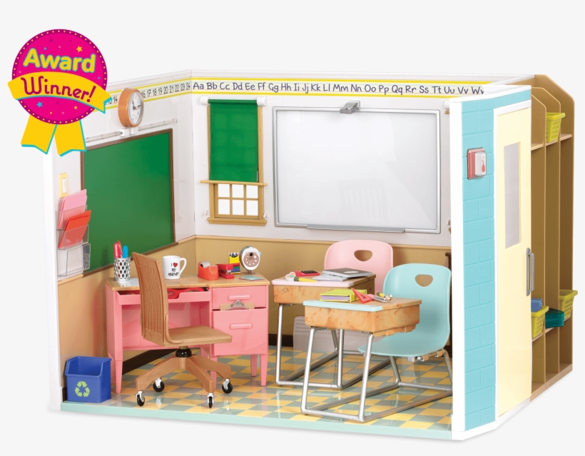 Awesome Academy School Room Playset For 18-inch Dolls - Dollhouse, transparent png download