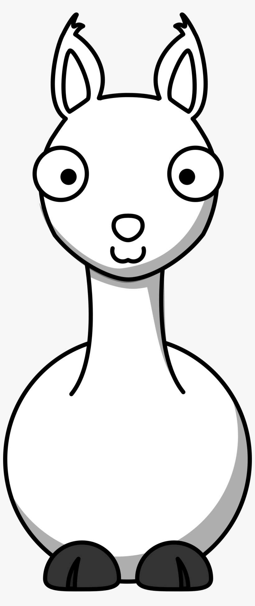 Alpaca Clipart - Cartoon Llama Shower Curtain, transparent png download