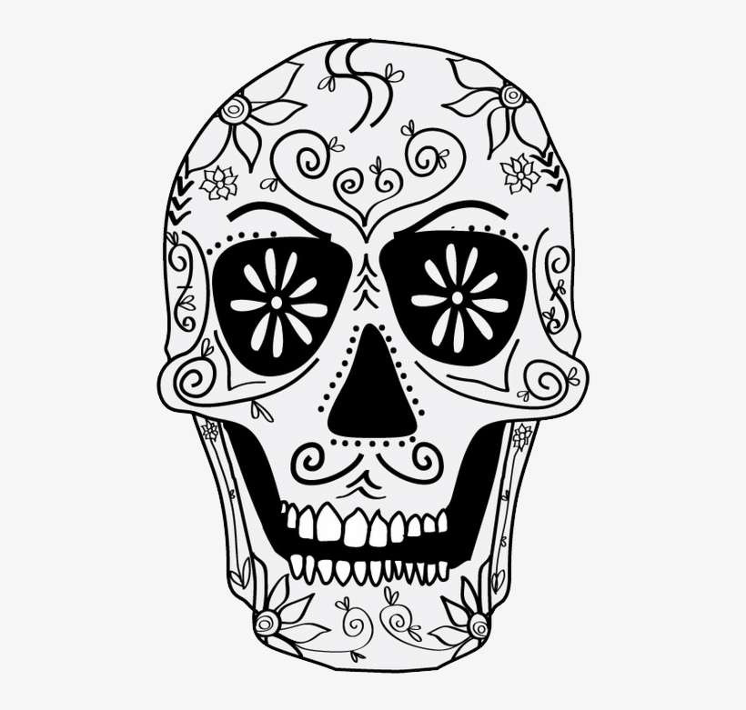 Skull - Day Of The Dead Skull, transparent png download