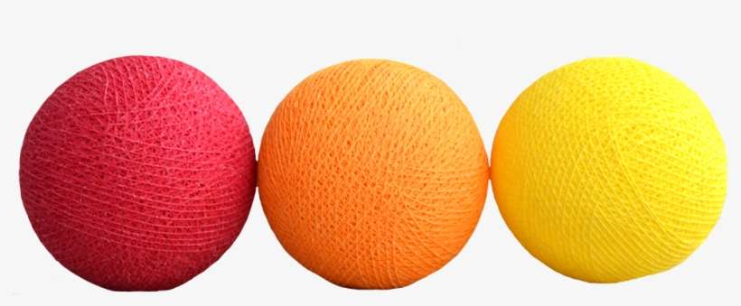 Bola De Algodón Cadena Ligera Fuego Línea De Color - Rot Orange Gelb Lichterkette, transparent png download