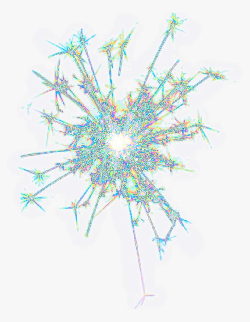 Spark Sparkler Fireworks Holo Holographic Fire Fireball - Fireworks, transparent png download