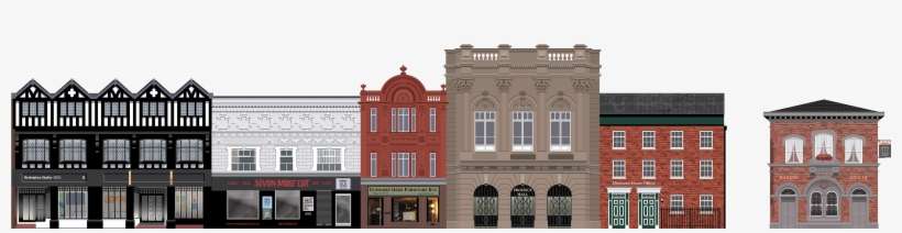Stockport Market Place West Row Buildings - Row Buildings, transparent png download