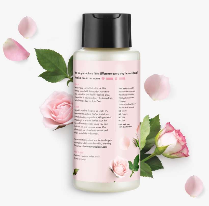 Love Beauty And Planet Murumuru Butter & Rose Shampoo, transparent png download