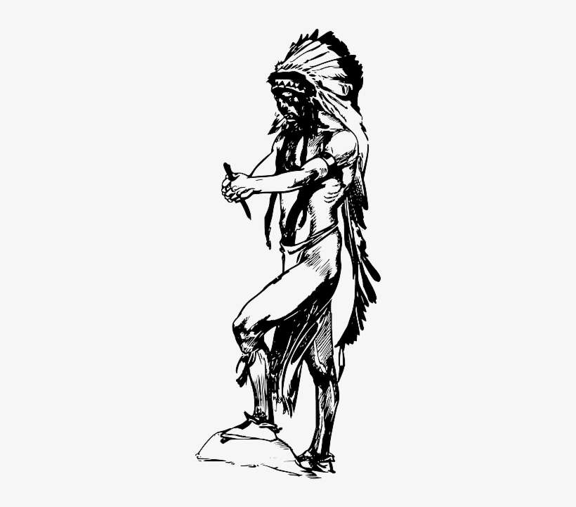 American Indian, Man, Ritual, Headdress, Indian - Custom Native American Shower Curtain, transparent png download