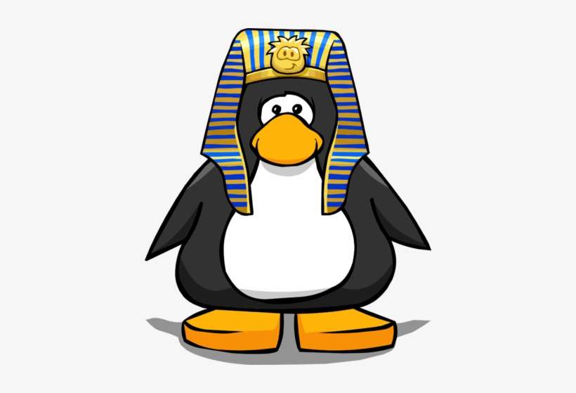 Pharaoh Headdress From A Player Card - Club Penguin Black Penguin, transparent png download