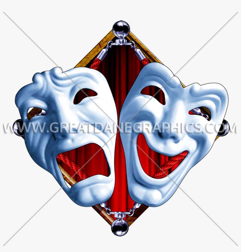 Drama Masks - Drama Mask T Shirt, transparent png download