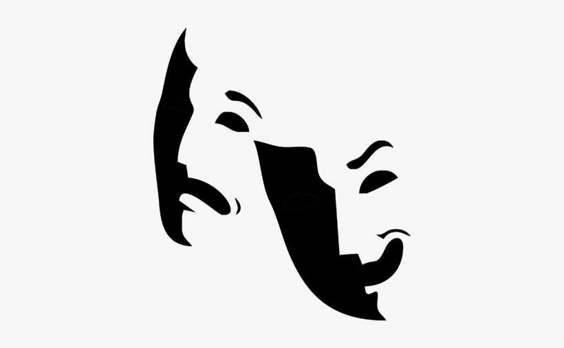 Theatre Masks Decorative Sticker - Theater Logo, transparent png download