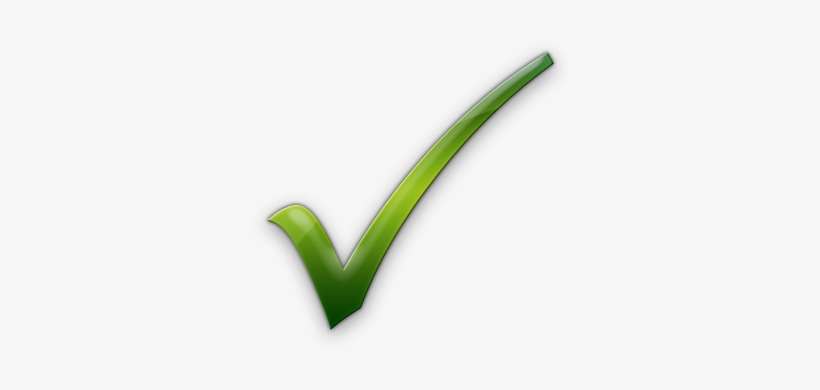 Simple Check Mark Icon - Green Tick, transparent png download