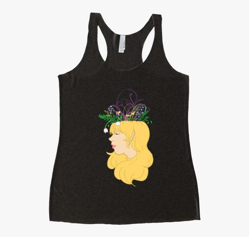 Flower Crown Racerback Tank Top - Active Tank, transparent png download
