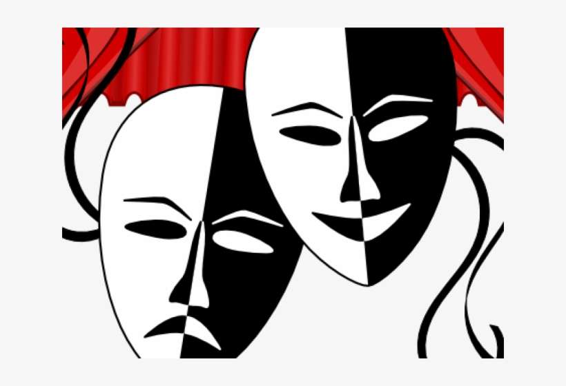 Theatre Clipart Mask - Theatre Masks, transparent png download