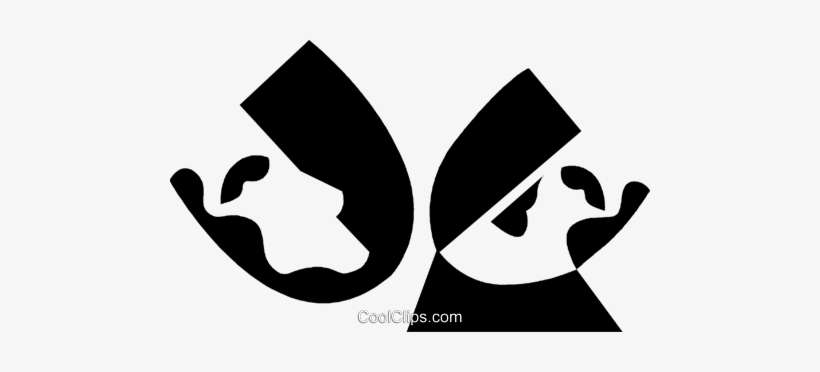 Comedy/drama Masks Royalty Free Vector Clip Art Illustration - Clip Art, transparent png download