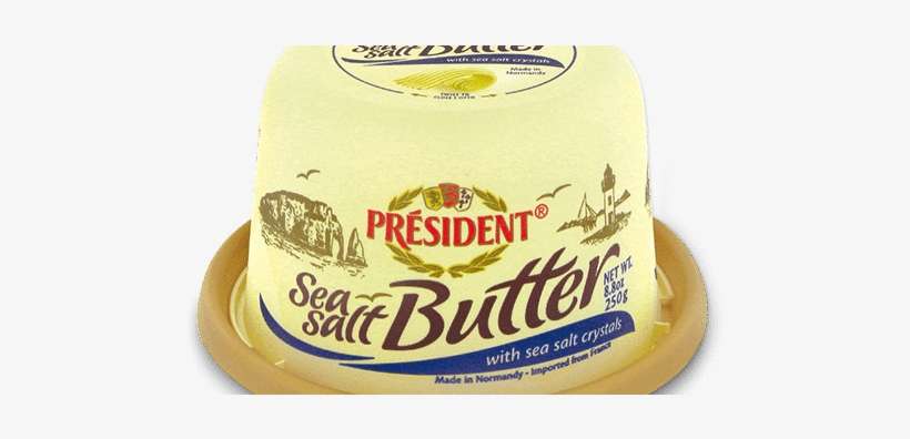 President Sea Salt Butter With Sea Salt Crystals 250g Png Image Transparent Png Free Download On Seekpng