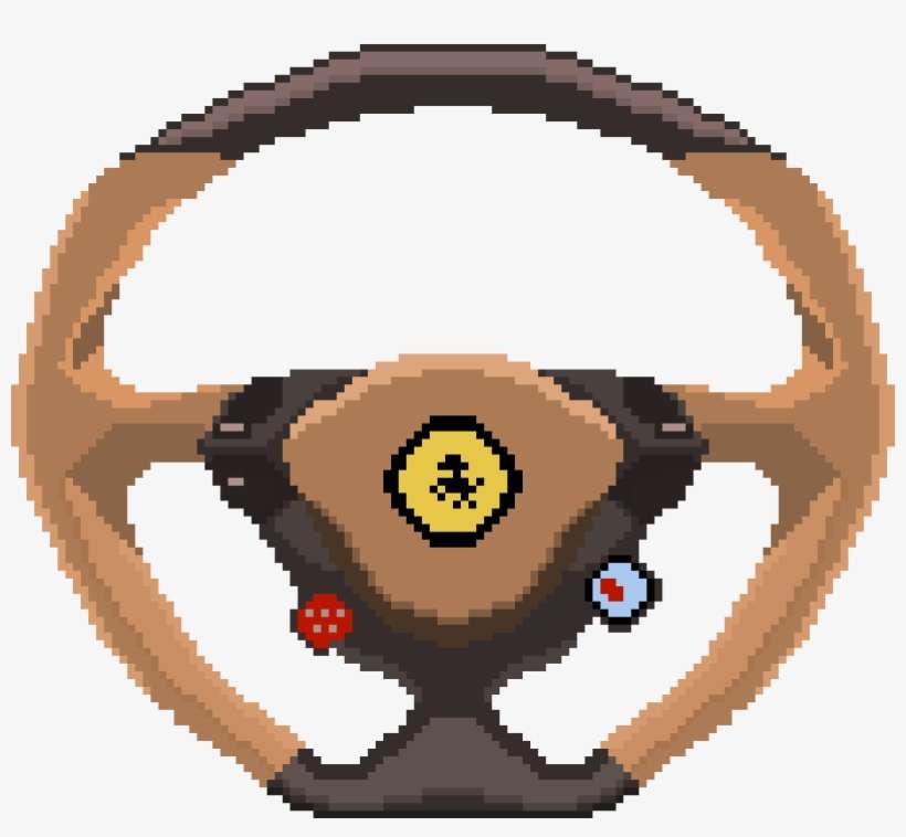 Ferrari Car Speed Pixelart Pixel Art Pinterest - Pixel Steering Wheel, transparent png download