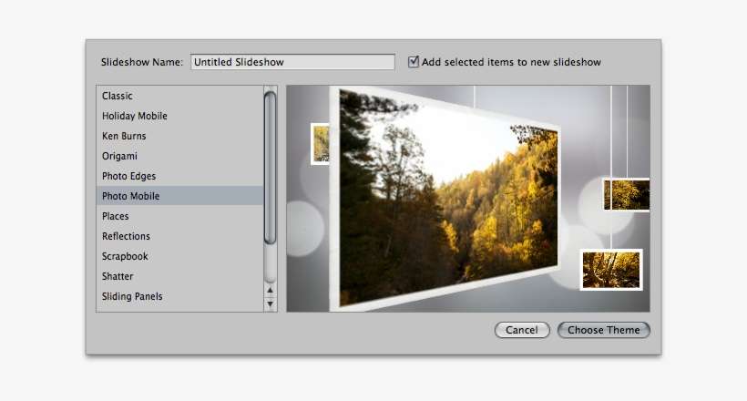 Slideshow Settings & Publishing - Iphoto Slideshow Theme, transparent png download