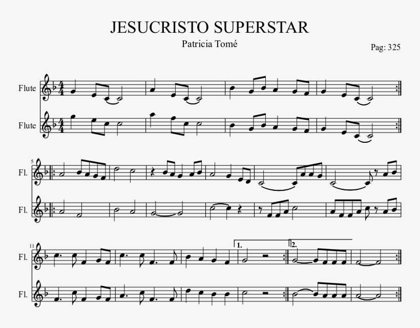 Jesucristo Superstar Sheet Music Composed By Pag - Big Bang Theory Theme Notes, transparent png download