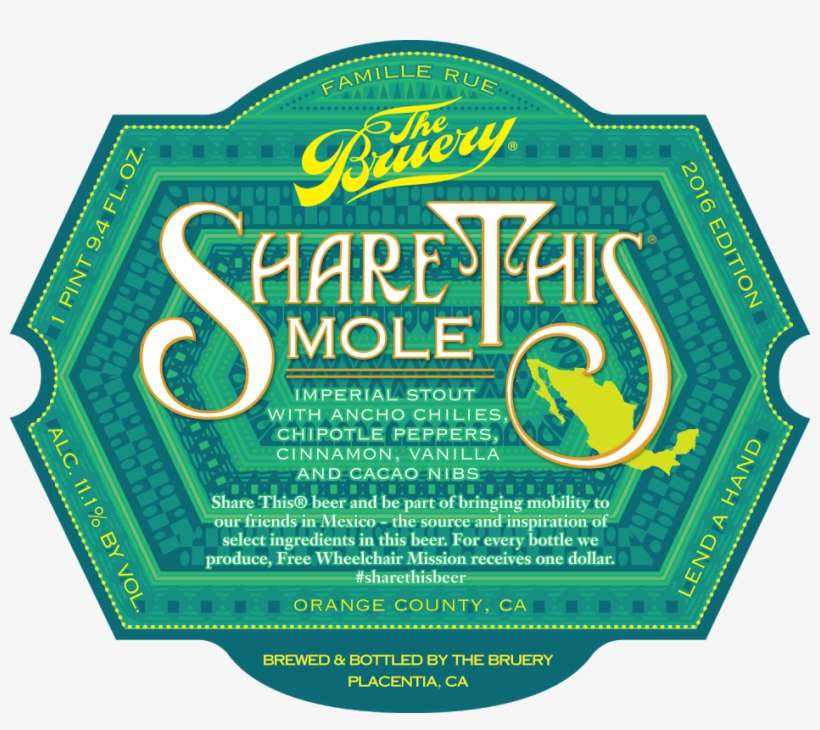 The Bruery Share This Mole - Bruery Mint Chip, transparent png download