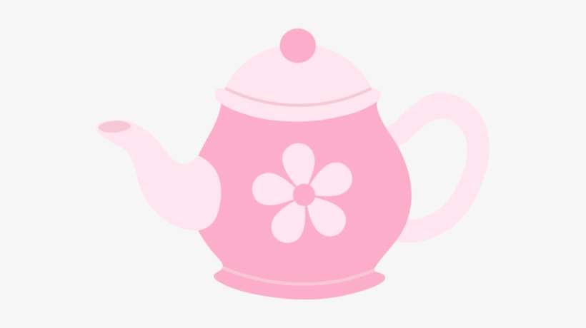 Pink Teapot With Flower - Pink Tea Pot Clip Art, transparent png download