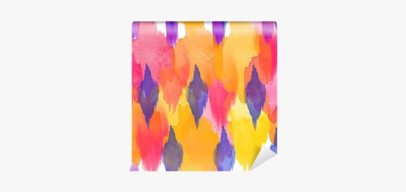Watercolor Pattern Ornaments Of Summer Wall Mural • - Watercolor Painting, transparent png download
