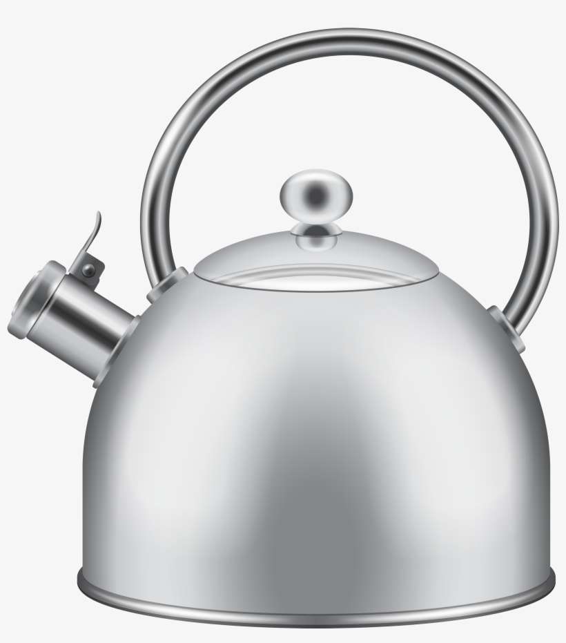 Silver Kettle Png Clipart - Kettle Clipart Png, transparent png download