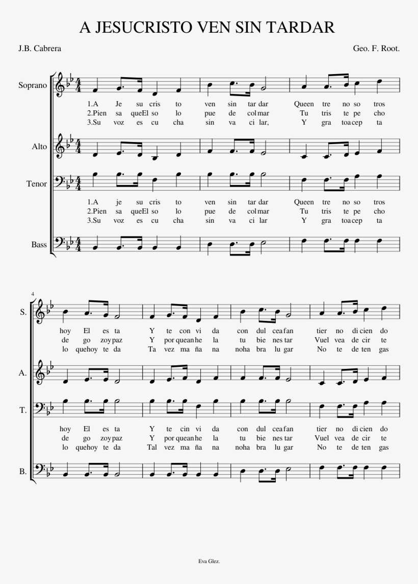 A Jesucristo Ven Sin Tardar Sheet Music Composed By - Huyền Thoại Mẹ, transparent png download