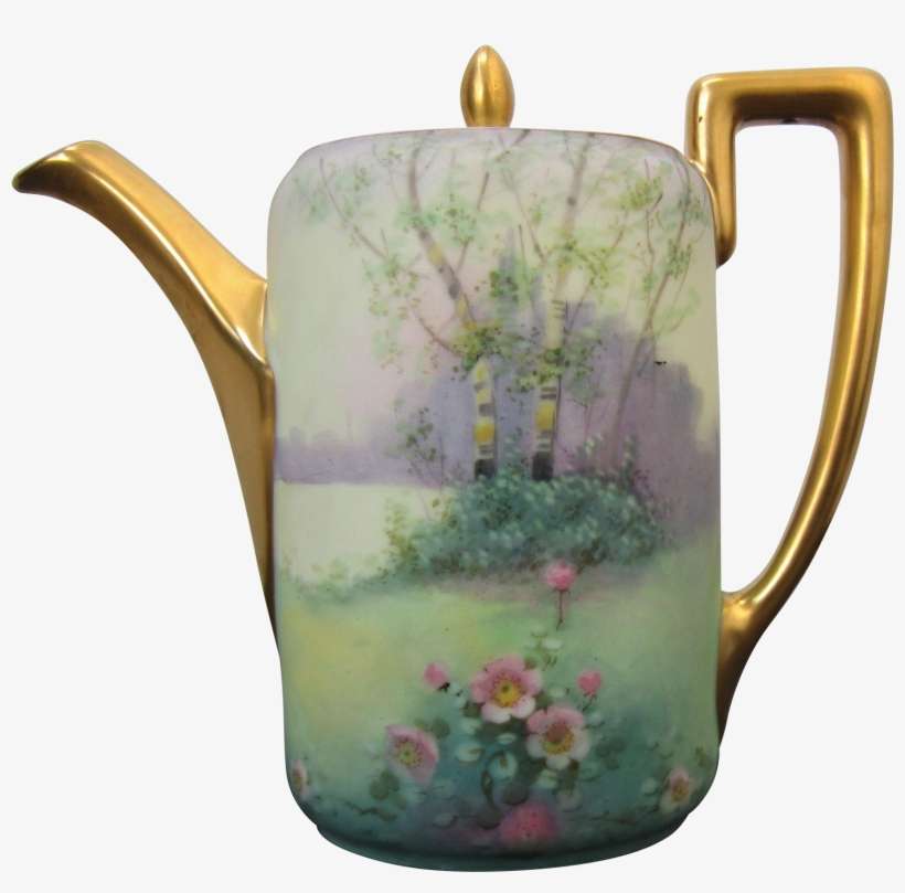 “wildwood” Scenic Vellum Teapot By Artist Curtis Marker - Teapot, transparent png download