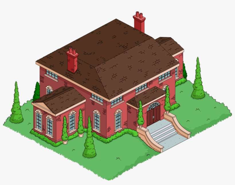 800px-tapped Out Wolfcastle's Mansion - Simpsons Rainier Wolfcastle Family, transparent png download