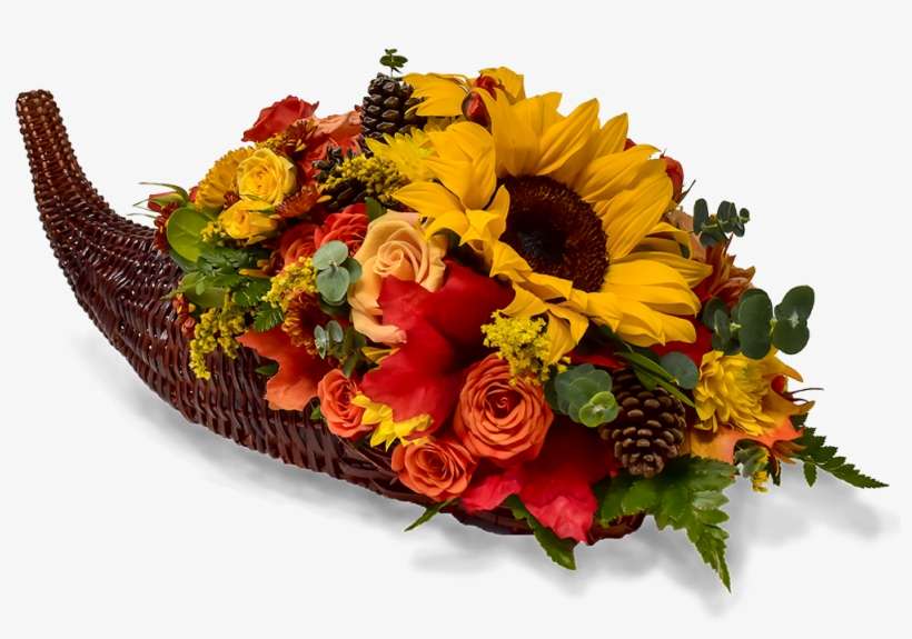 Bountiful Harvest Floral Cornucopia - Cornucopia, transparent png download