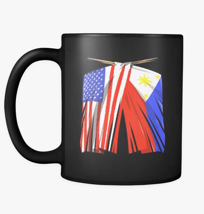 Philippines Flag Mug Filipino American Flag Black Mug - Never Stand Between A Nana And Her Grandkids, transparent png download