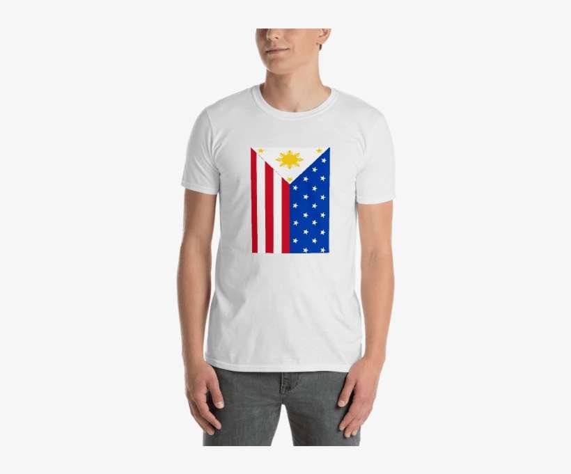 Fil Am Smaller Flag Short Sleeve Unisex T Shirt - Jørgen Leth T Shirt, transparent png download
