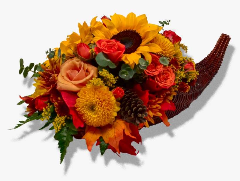 Bountiful Harvest Floral Cornucopia - Flowers, transparent png download