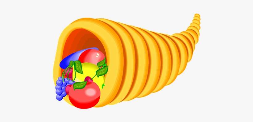 Cornucopia, Thanksgiving, Harvest - Thanksgiving Food Clip Art, transparent png download