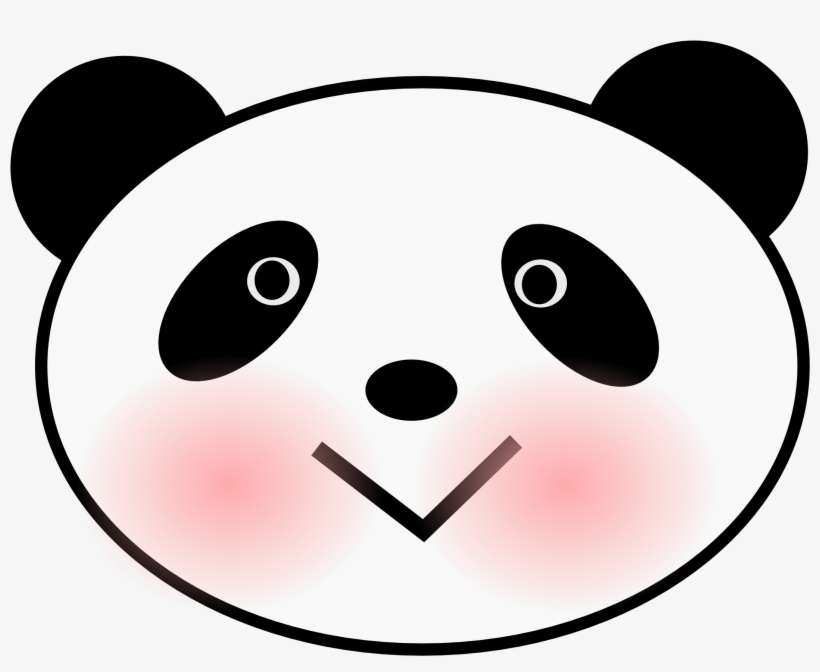 Giant Panda American Black Bear Drawing Red Panda - Dibujo Cara Oso Panda, transparent png download