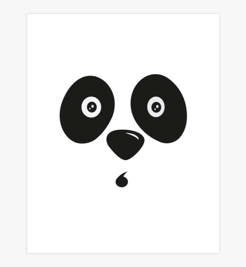 Panda Face Print, transparent png download